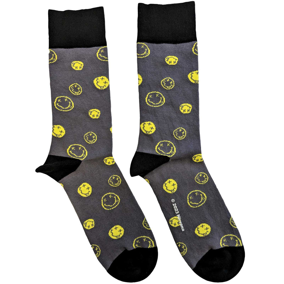Nirvana: Happy Faces Socks - Save Our Souls Records
