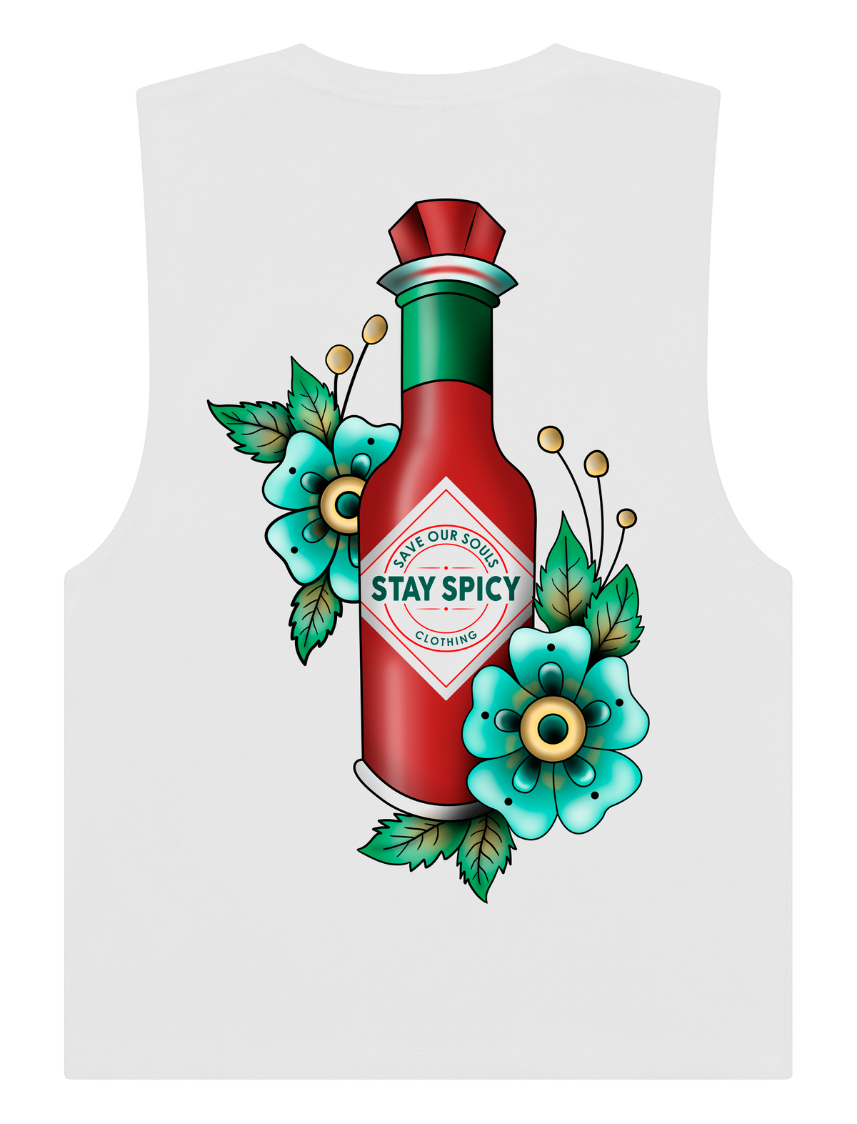 Stay Spicy Sleeveless T-Shirt - Save Our Souls Clothing