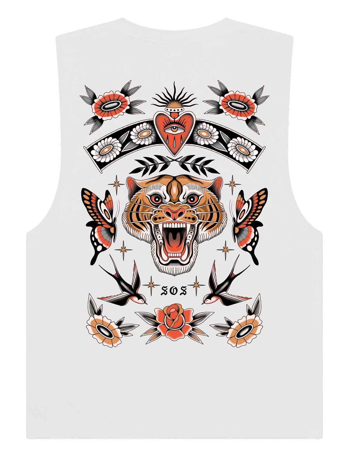 Tiger Flash Sleeveless T-Shirt - Save Our Souls Clothing