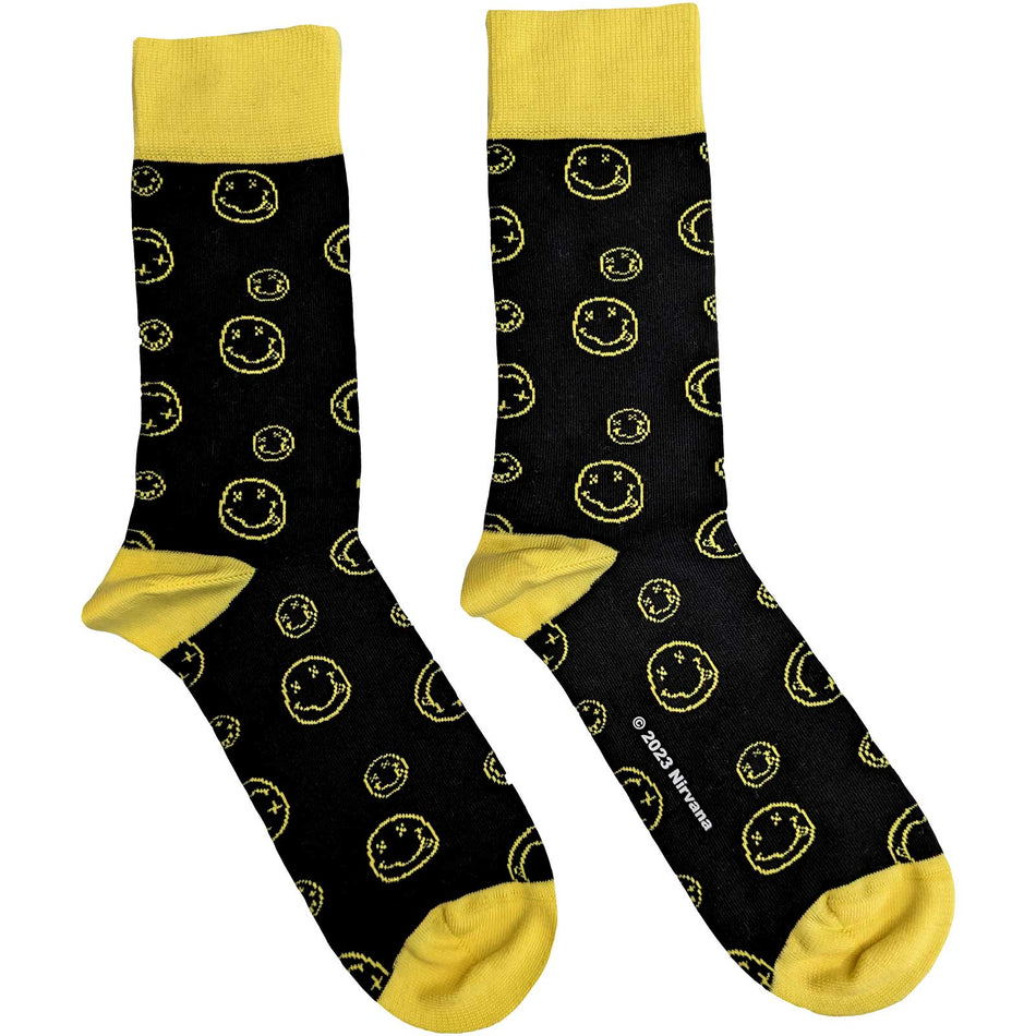 Nirvana: Happy Faces Socks - Save Our Souls Records