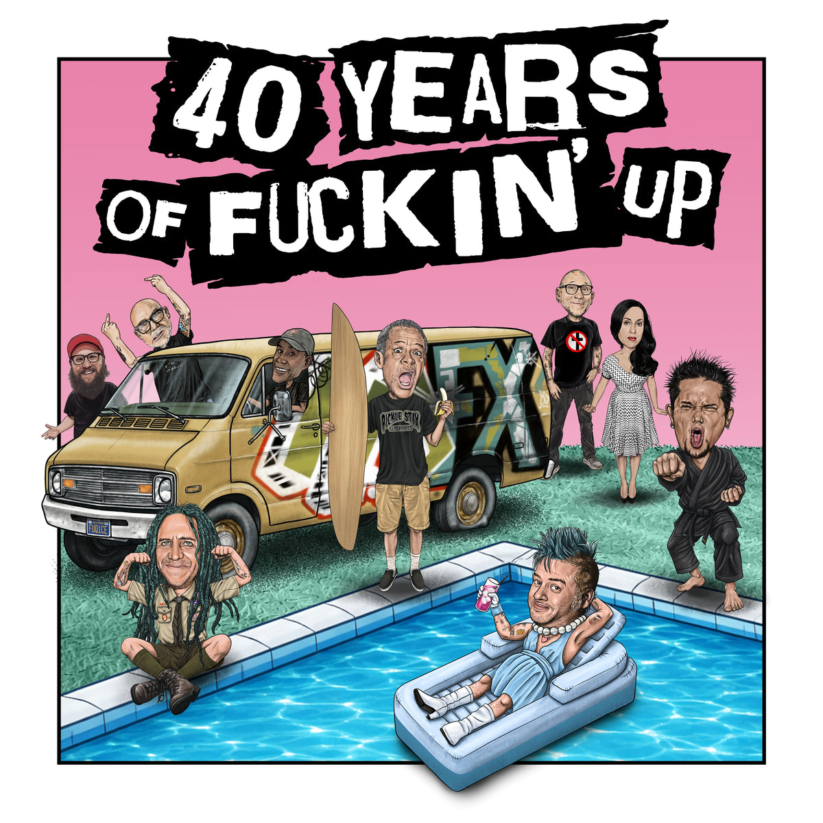 NOFX - 40 Years of Fuckin' Up: Soundtrack + Score (1LP Pink Vinyl)