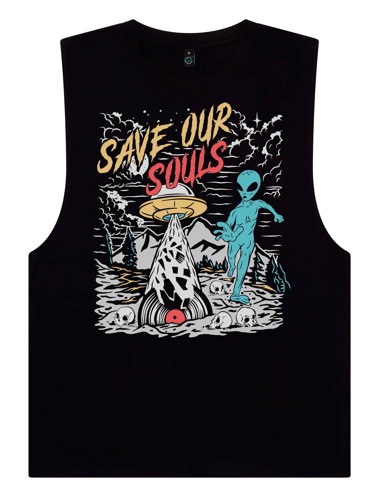 Alien Artifacts Sleeveless T-Shirt - Save Our Souls Clothing