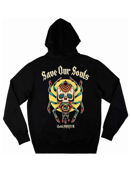 Along Came A Spider Hoodie - Save Our Souls Clothing