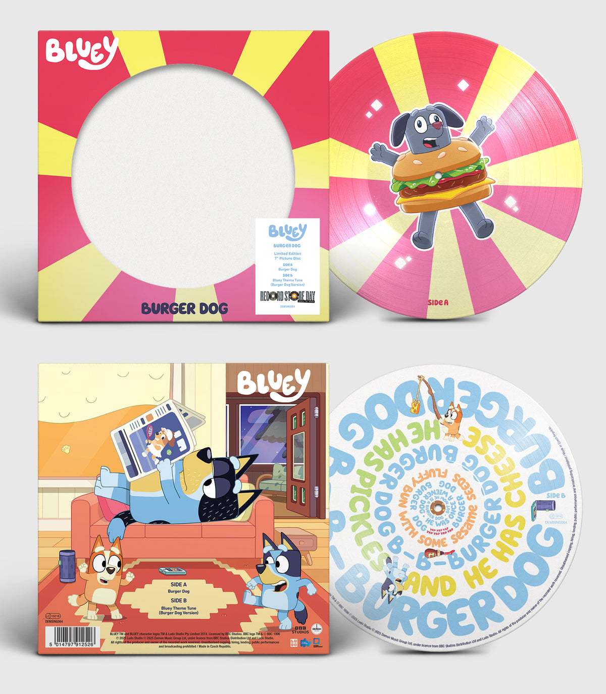 Burger Dog / Bluey Theme Tune (Burger Dog Version)  - RSD 2025 (7" Picture Disc)