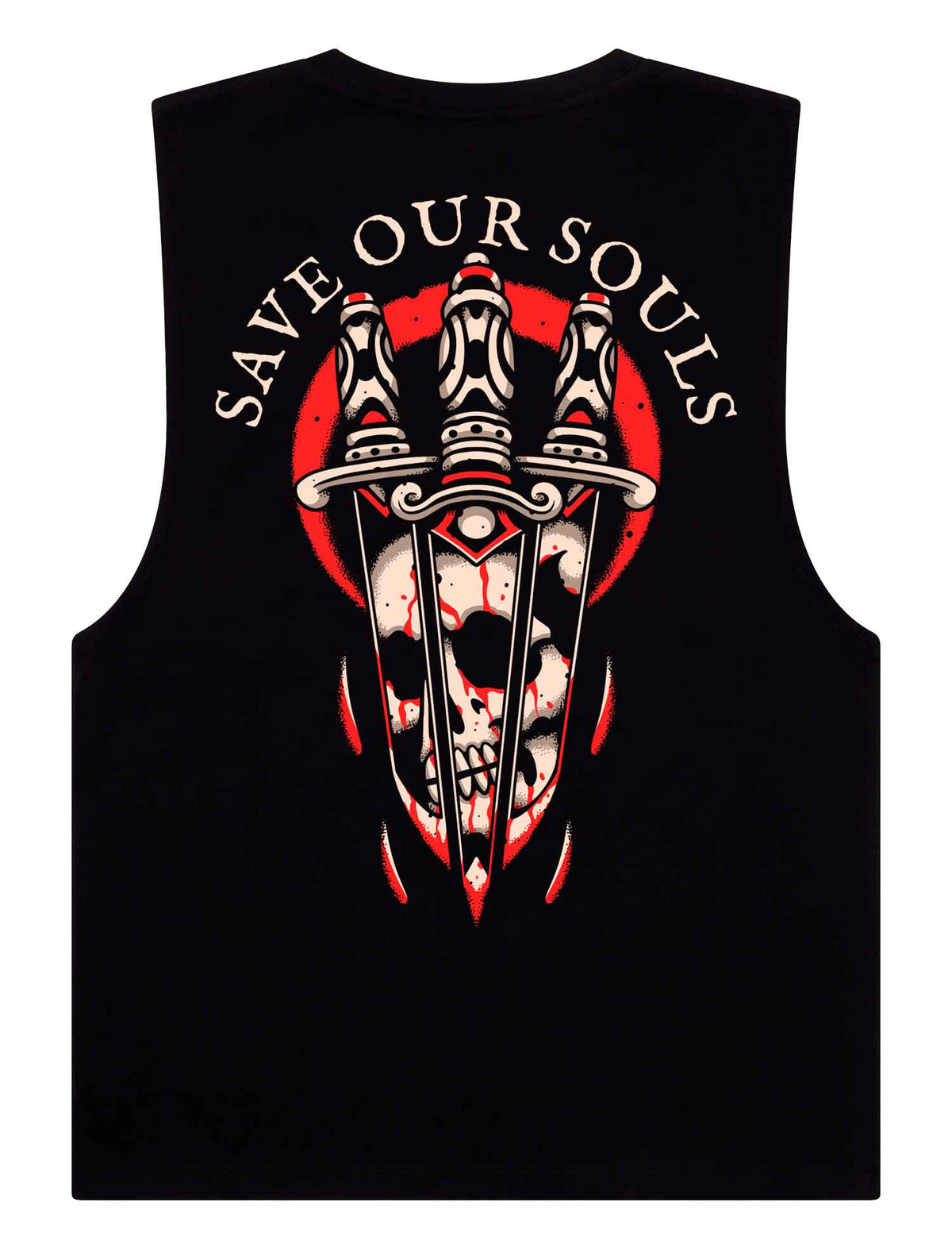 Dagger Sleeveless T-Shirt - Save Our Souls Clothing