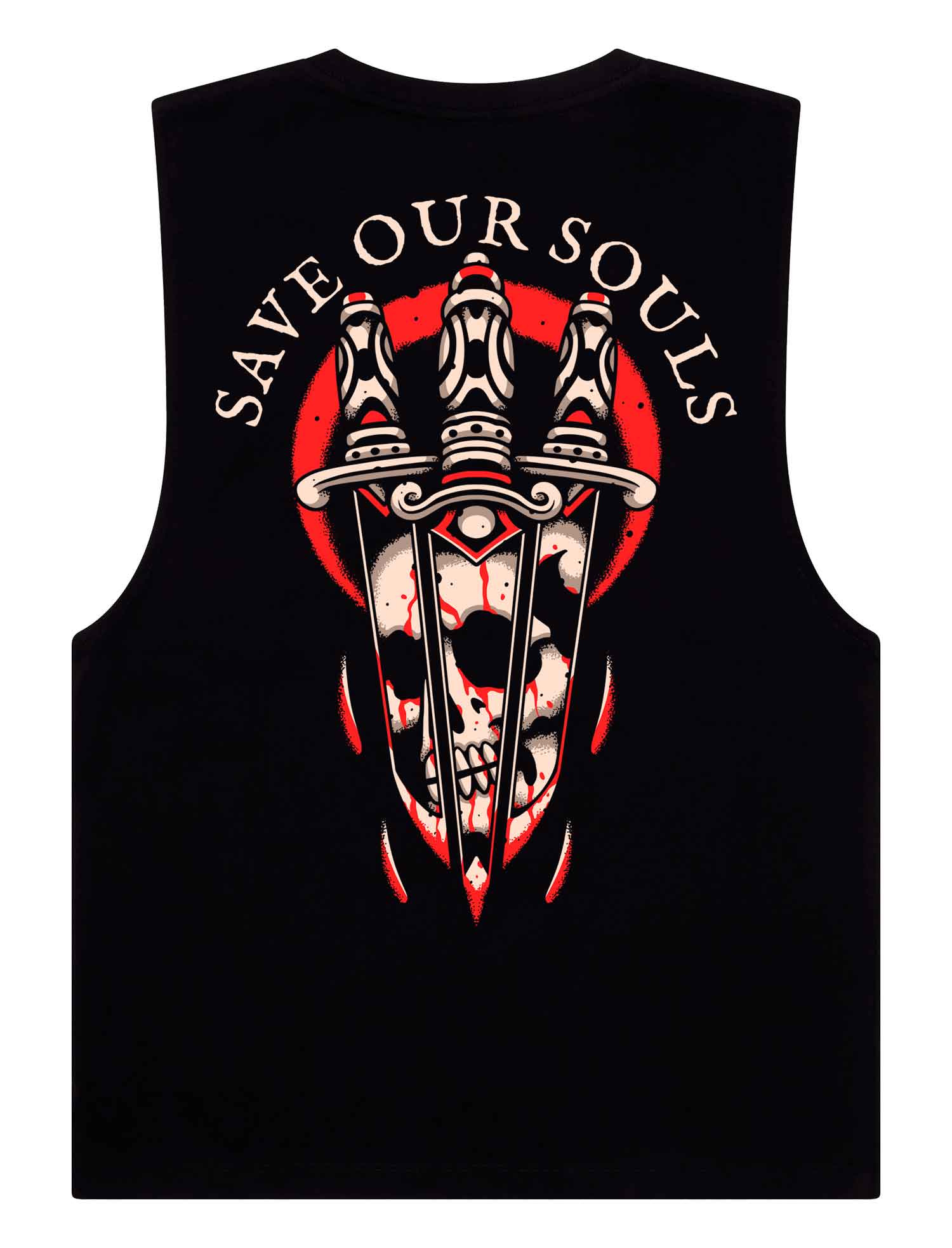 Dagger Sleeveless T-Shirt - Save Our Souls Clothing