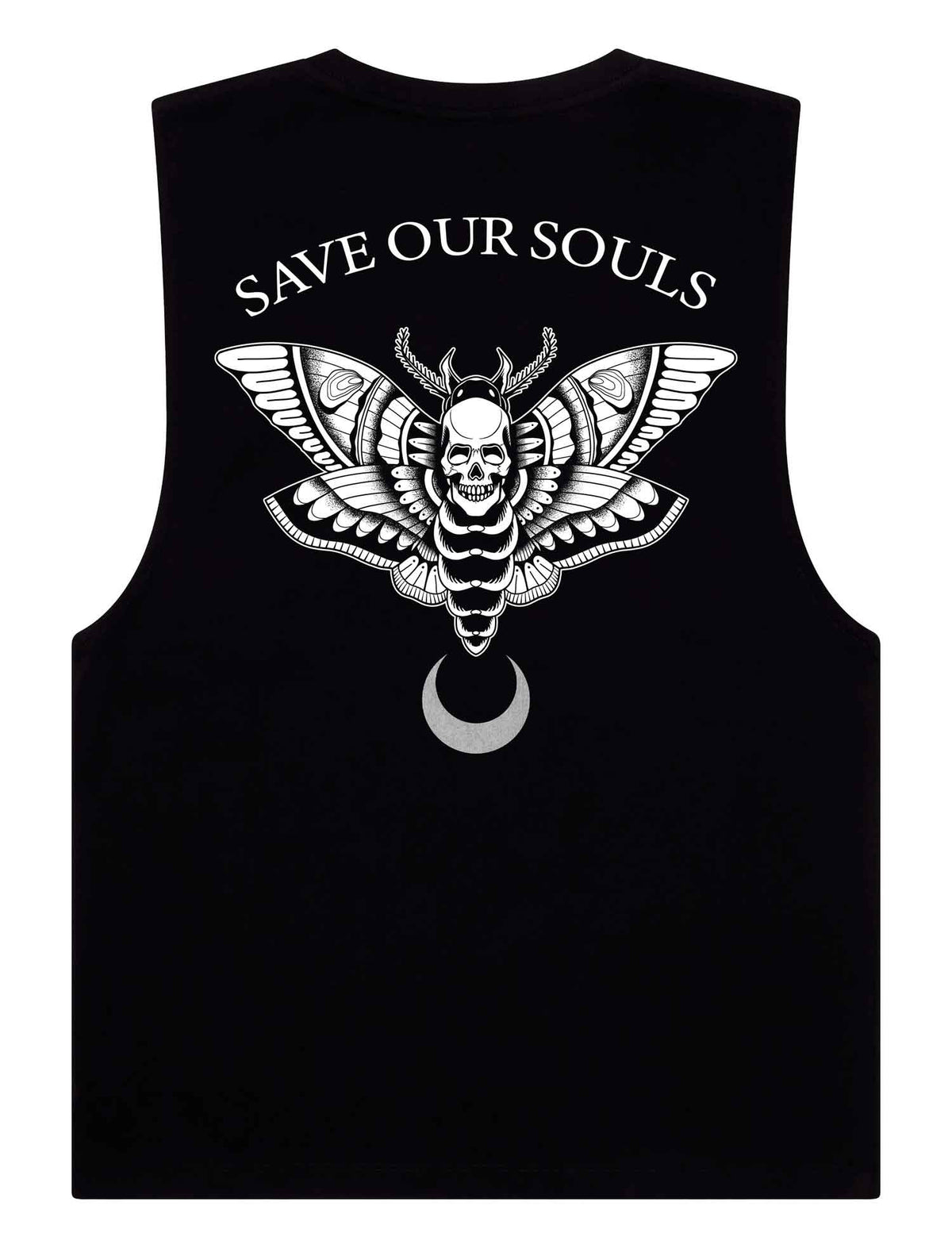 Death Moth Sleeveless T-Shirt - Save Our Souls Clothing
