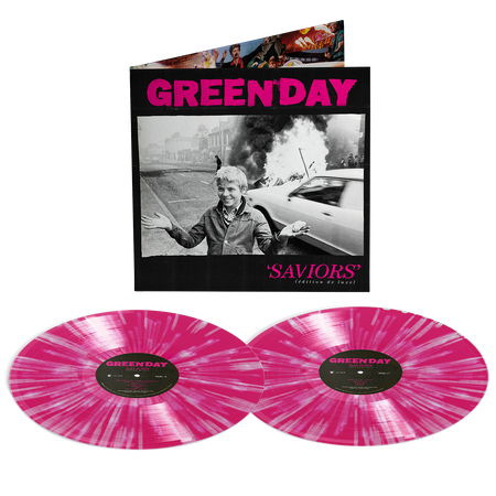 Green Day - Saviors (édition de luxe) (2LP Pink & White Vinyl)