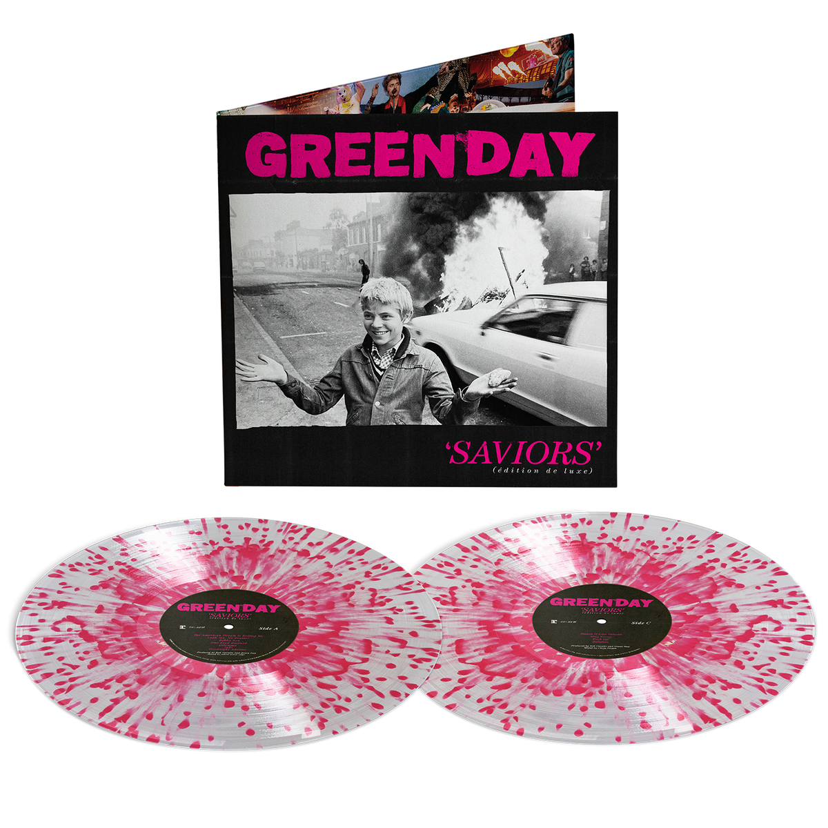 Green Day - Saviors (édition de luxe) (2LP Clear & Pink Vinyl)