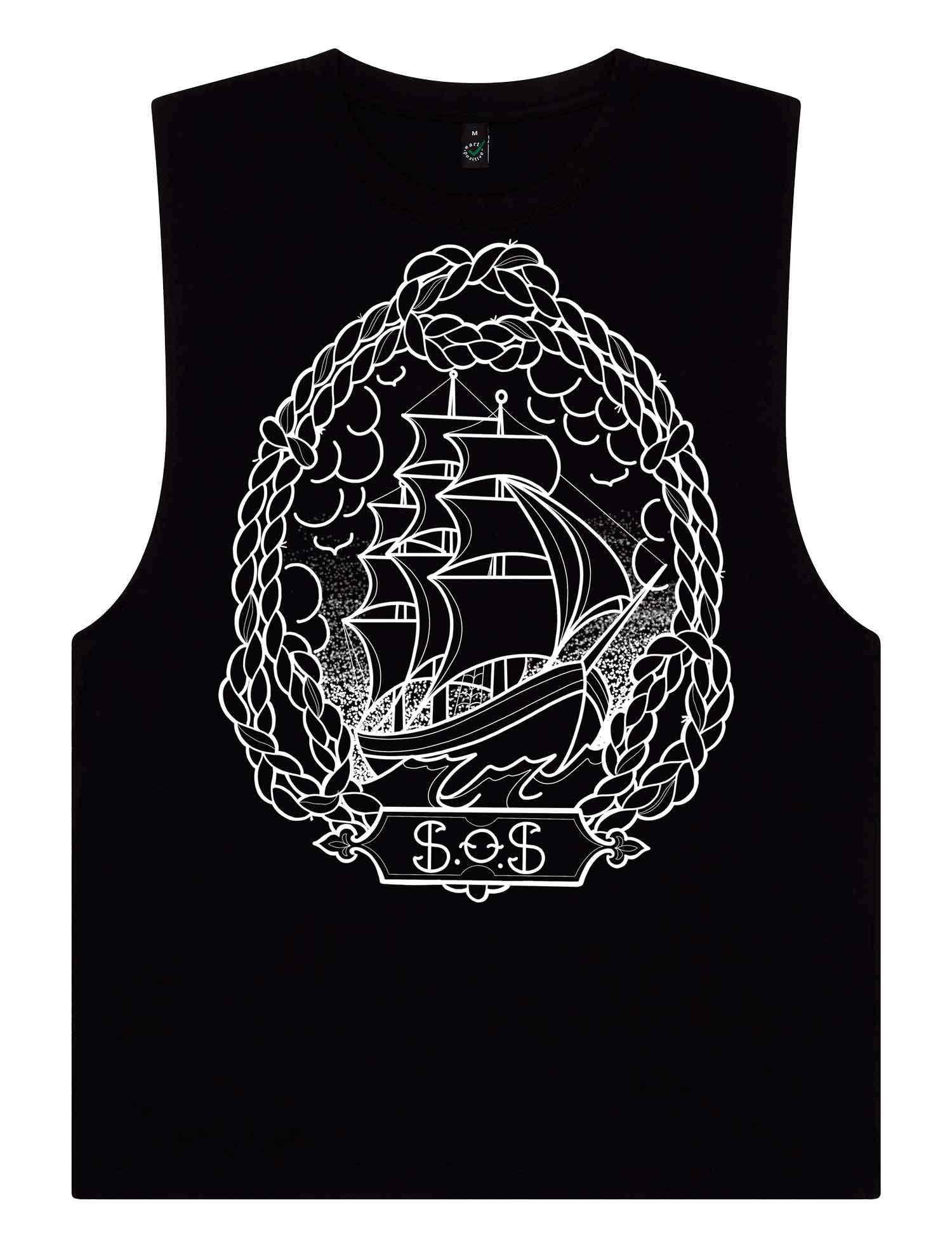 HMS SOS Sleeveless T-Shirt - Save Our Souls Clothing
