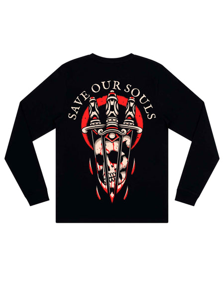 Dagger Long Sleeve T-Shirt - Save Our Souls Clothing