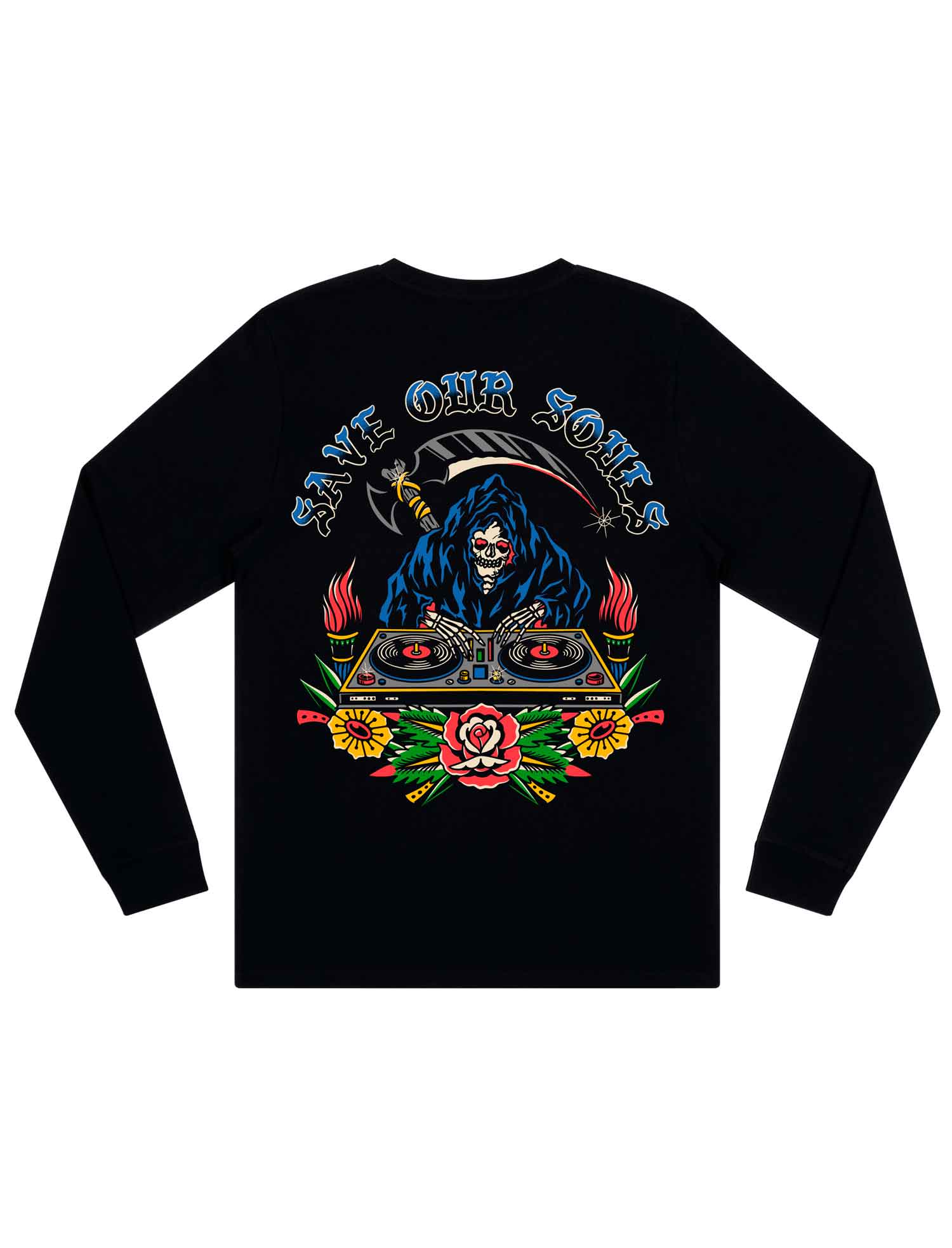 Death On Wax Long Sleeve T-Shirt - Save Our Souls Clothing