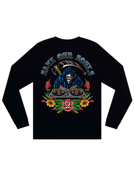 Death On Wax Long Sleeve T-Shirt - Save Our Souls Clothing