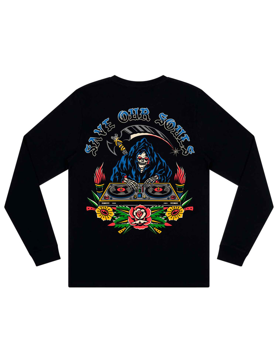 Death On Wax Long Sleeve T-Shirt - Save Our Souls Clothing