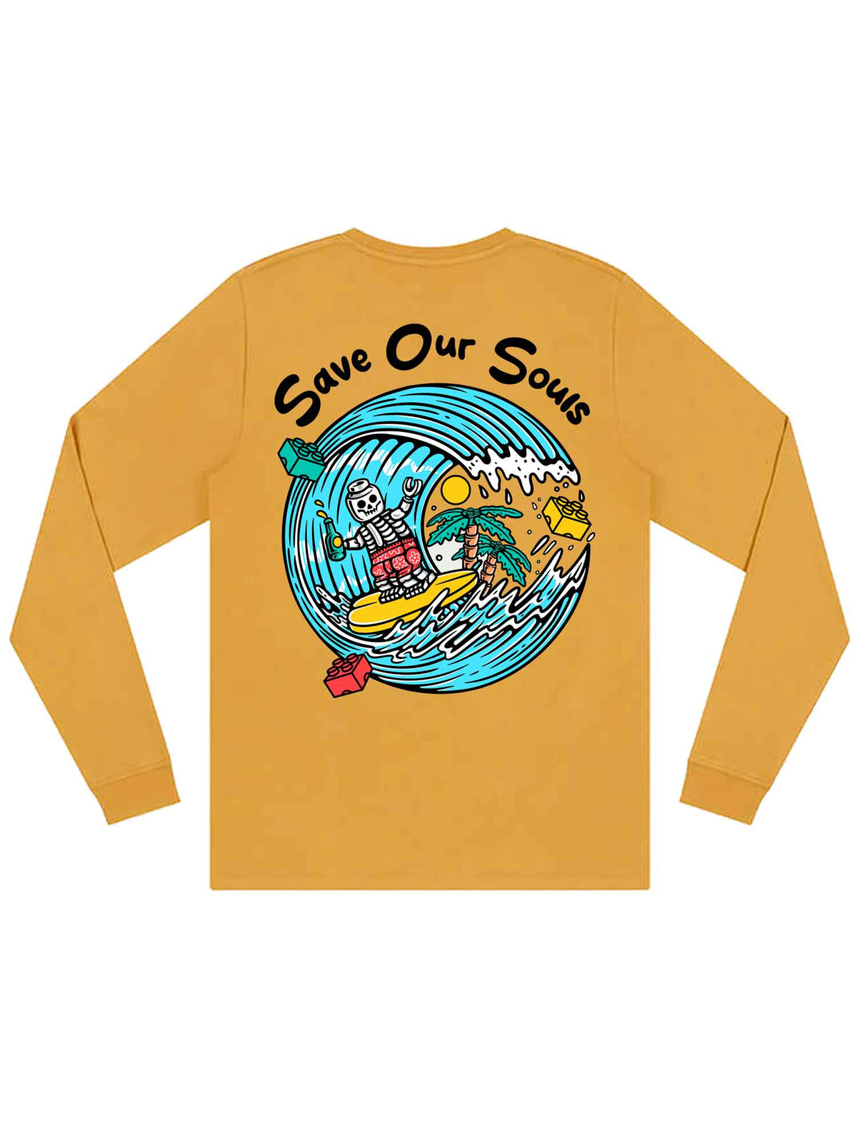 Lego Surfer Long Sleeve T-Shirt - Save Our Souls Clothing