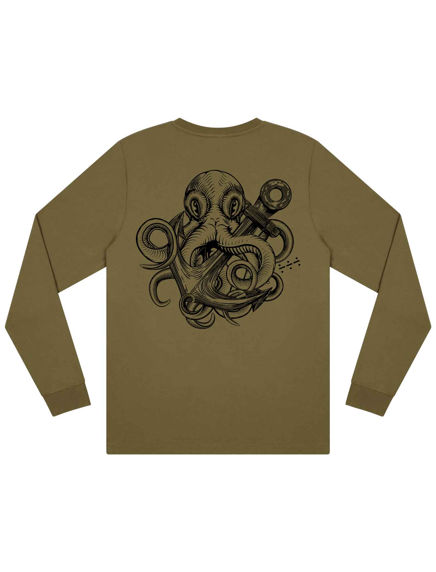 Military Kraken Long Sleeve T-Shirt - Save Our Souls Clothing