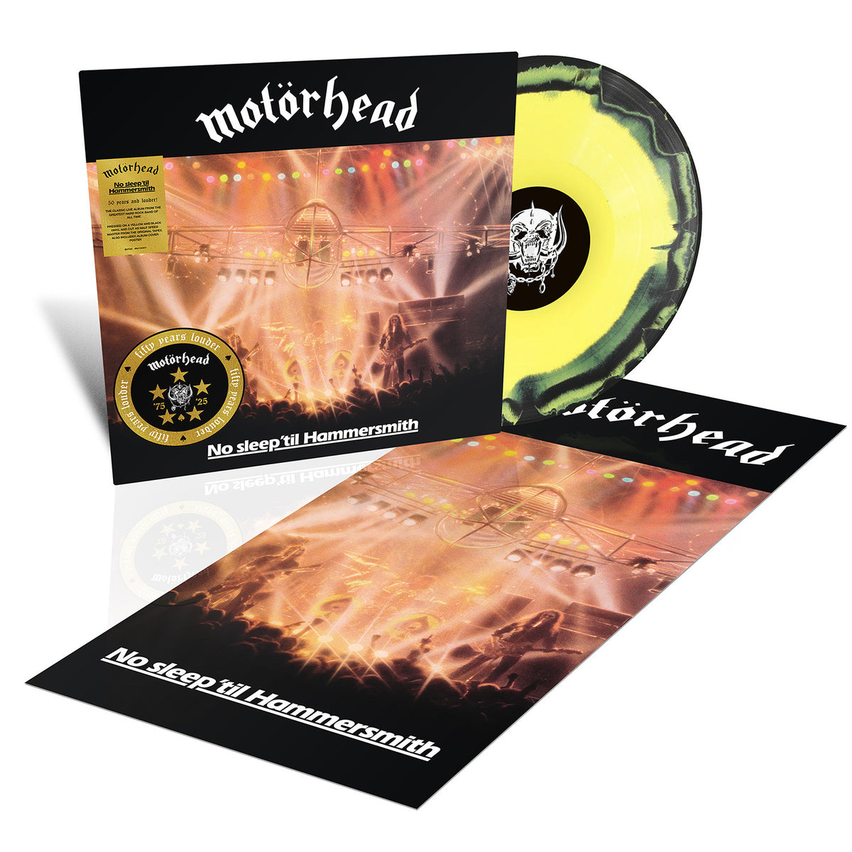 Motorhead - No Sleep 'Til Hammersmith (Live) (50th Anniversary Edition) (1LP Yellow & Black Splatter)