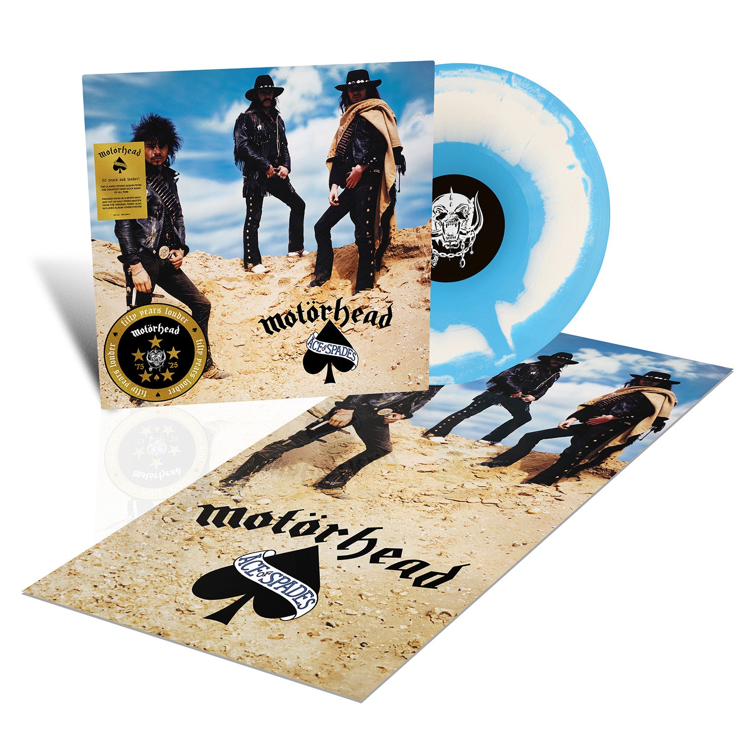 Motorhead - Ace Of Spades - 50th Anniversary (1LP Blue & White Vinyl)