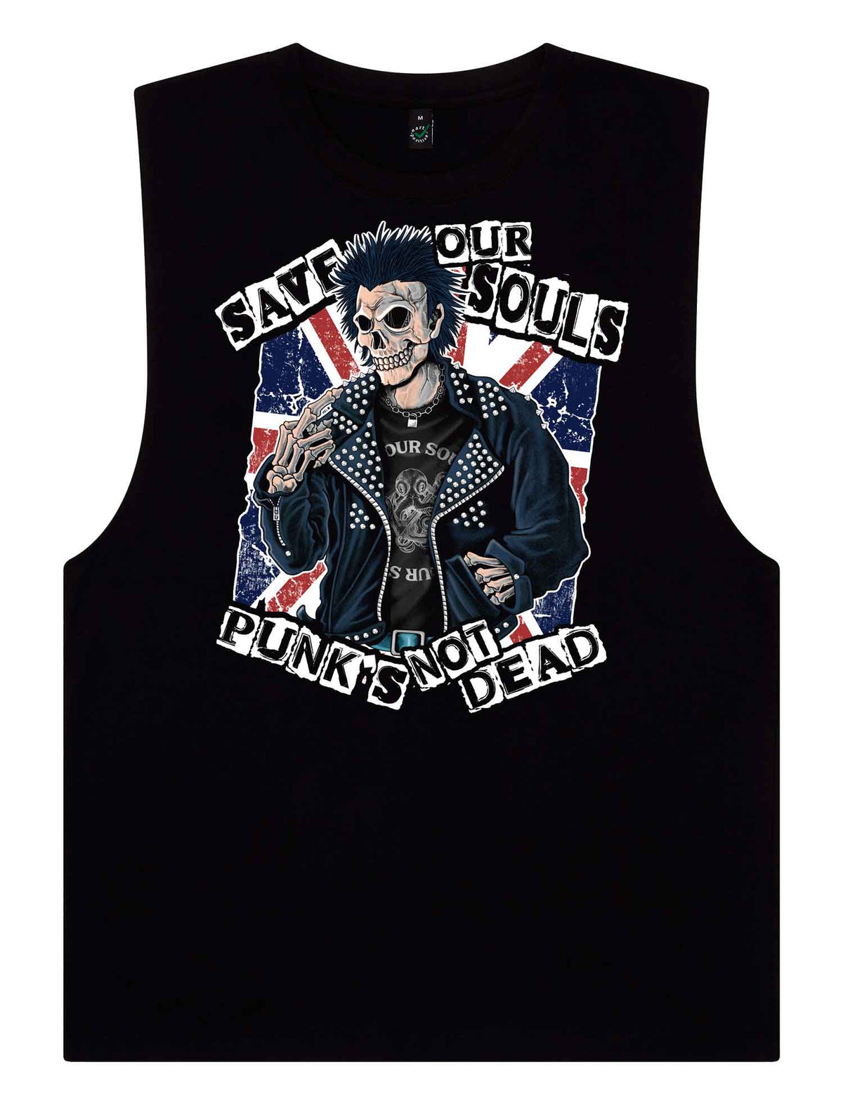 Punk's Not Dead Sleeveless T-Shirt - Save Our Souls Clothing