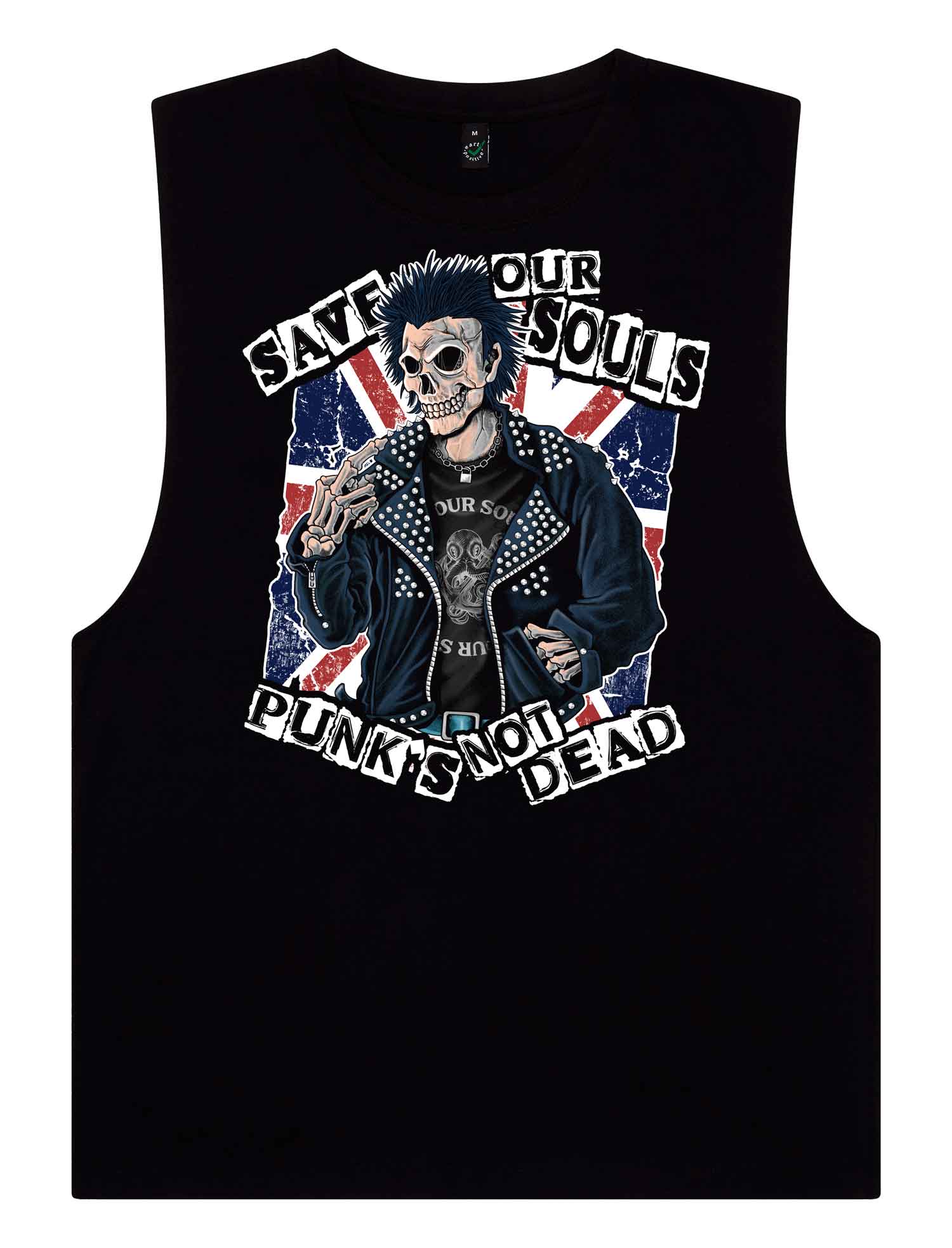 Punk's Not Dead Sleeveless T-Shirt - Save Our Souls Clothing