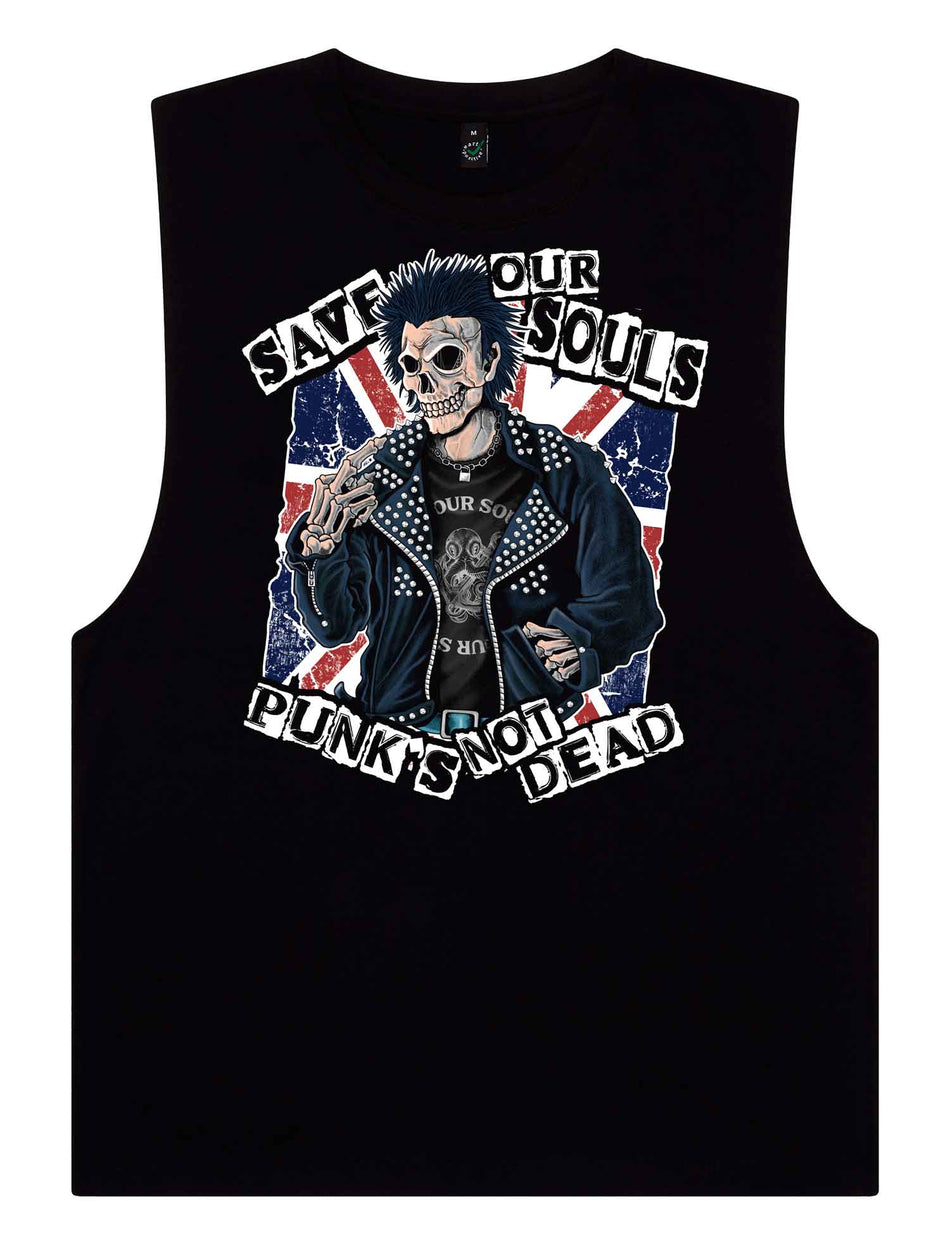 Punk's Not Dead Sleeveless T-Shirt - Save Our Souls Clothing