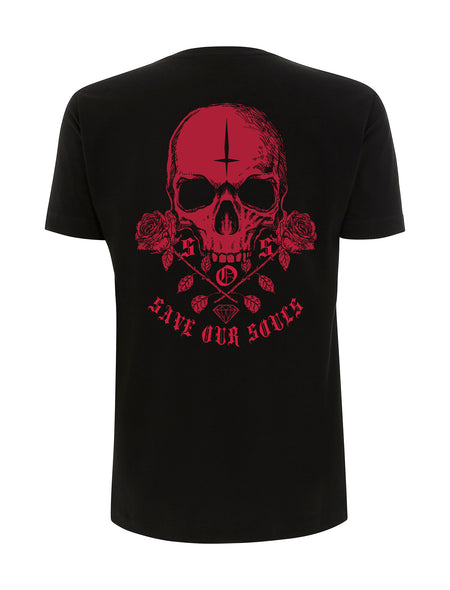 Red Skull T-Shirt - Save Our Souls Records