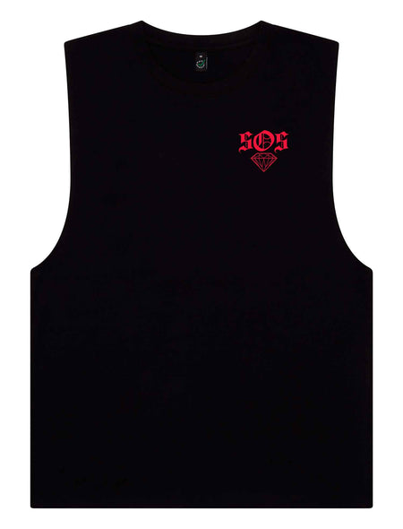 Red Skull Sleeveless T-Shirt - Save Our Souls Clothing