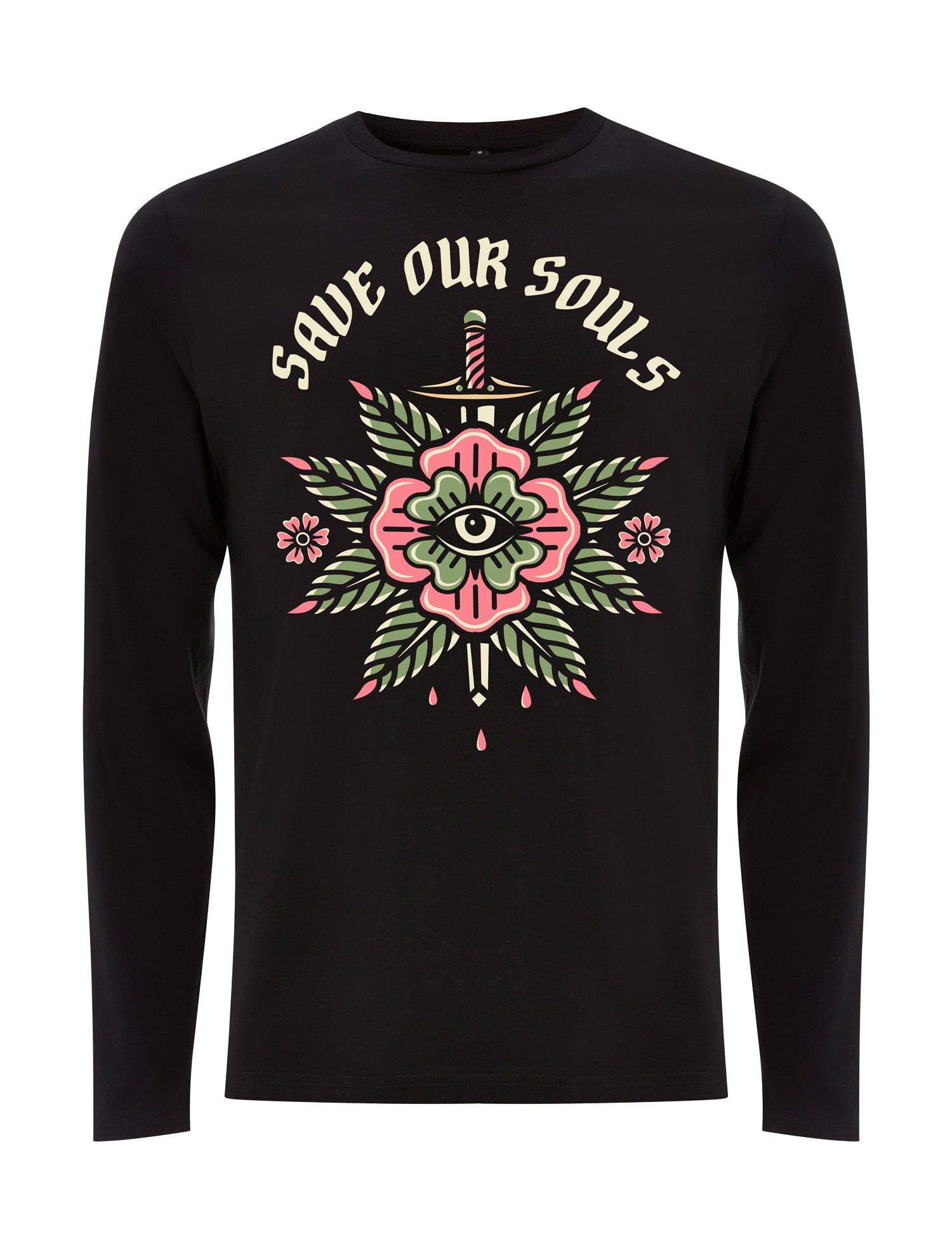 Rose & Dagger Long Sleeve T-Shirt - Save Our Souls Clothing