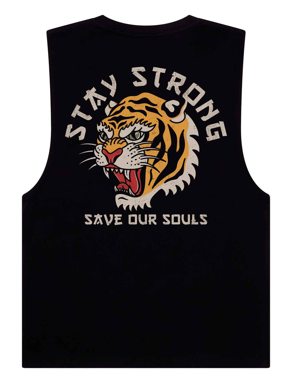 Stay Strong Sleeveless T-Shirt - Save Our Souls Clothing