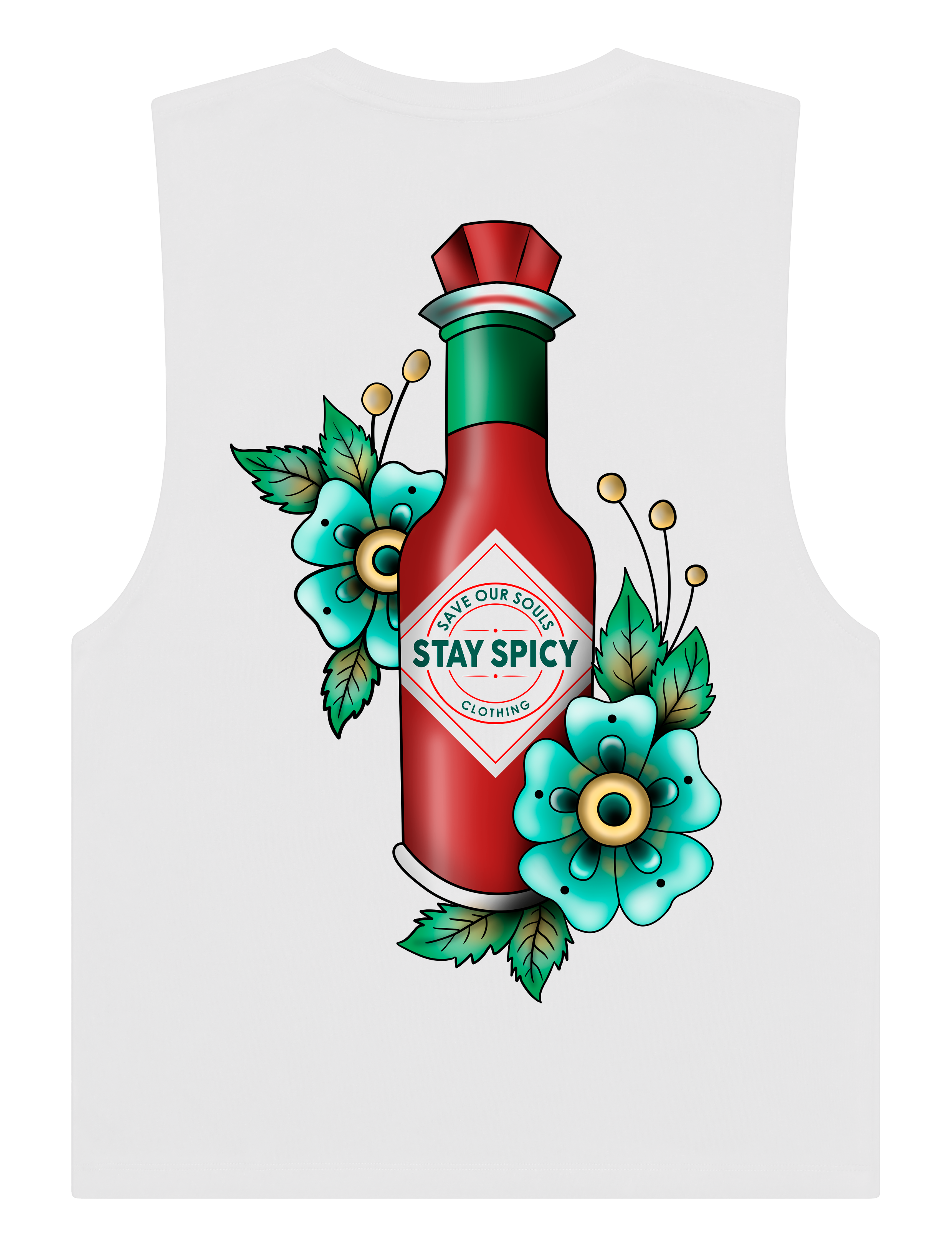 Stay Spicy Sleeveless T-Shirt - Save Our Souls Clothing