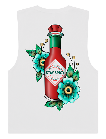 Stay Spicy Sleeveless T-Shirt - Save Our Souls Clothing
