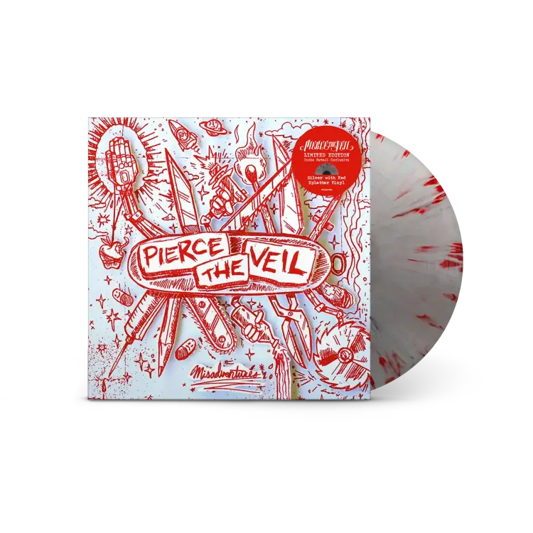 Pierce The Veil - Misadventures (10th Anniversary) (1LP Silver & Red Splatter Vinyl)